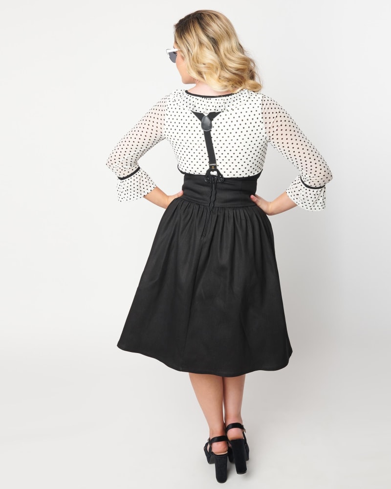 High waisted black swing skirt discount